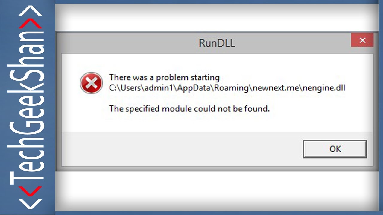 Rundll error on startup