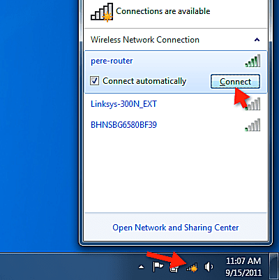 Windows 7 Wifi Connection